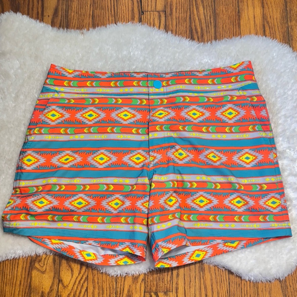 Chubbies Men’s Aztec Multicolor Swimwear Shorts Sz Large